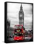 London Red Bus and Big Ben - London - UK - England - United Kingdom - Europe-Philippe Hugonnard-Framed Stretched Canvas