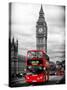 London Red Bus and Big Ben - London - UK - England - United Kingdom - Europe-Philippe Hugonnard-Stretched Canvas