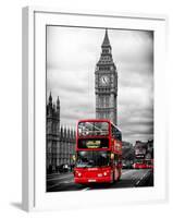 London Red Bus and Big Ben - London - UK - England - United Kingdom - Europe-Philippe Hugonnard-Framed Photographic Print