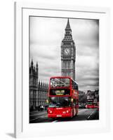 London Red Bus and Big Ben - London - UK - England - United Kingdom - Europe-Philippe Hugonnard-Framed Photographic Print