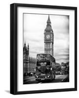 London Red Bus and Big Ben - London - UK - England - United Kingdom - Europe-Philippe Hugonnard-Framed Art Print