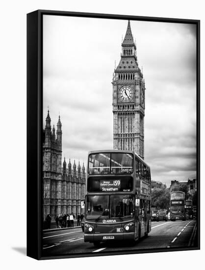 London Red Bus and Big Ben - London - UK - England - United Kingdom - Europe-Philippe Hugonnard-Framed Stretched Canvas