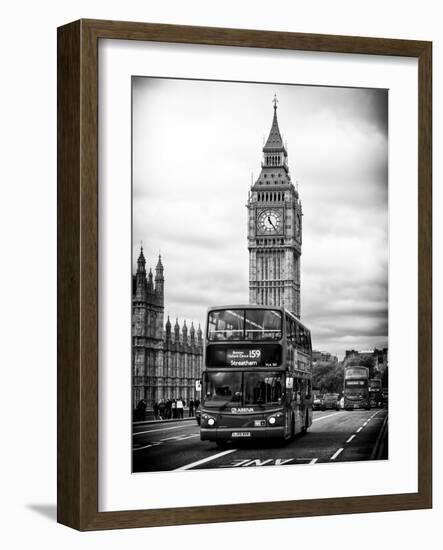 London Red Bus and Big Ben - London - UK - England - United Kingdom - Europe-Philippe Hugonnard-Framed Art Print