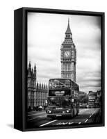 London Red Bus and Big Ben - London - UK - England - United Kingdom - Europe-Philippe Hugonnard-Framed Stretched Canvas