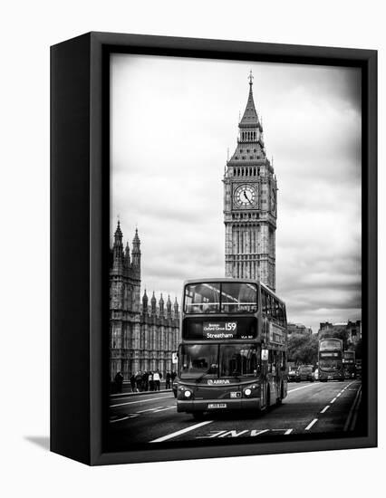 London Red Bus and Big Ben - London - UK - England - United Kingdom - Europe-Philippe Hugonnard-Framed Stretched Canvas