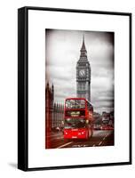 London Red Bus and Big Ben - London - UK - England - United Kingdom - Europe-Philippe Hugonnard-Framed Stretched Canvas