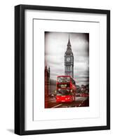 London Red Bus and Big Ben - London - UK - England - United Kingdom - Europe-Philippe Hugonnard-Framed Art Print