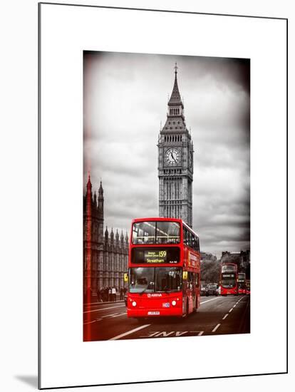 London Red Bus and Big Ben - London - UK - England - United Kingdom - Europe-Philippe Hugonnard-Mounted Art Print