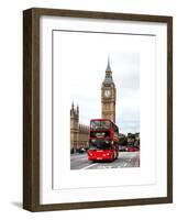 London Red Bus and Big Ben - London - UK - England - United Kingdom - Europe-Philippe Hugonnard-Framed Art Print