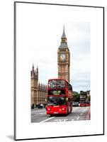 London Red Bus and Big Ben - London - UK - England - United Kingdom - Europe-Philippe Hugonnard-Mounted Art Print