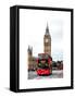 London Red Bus and Big Ben - London - UK - England - United Kingdom - Europe-Philippe Hugonnard-Framed Stretched Canvas