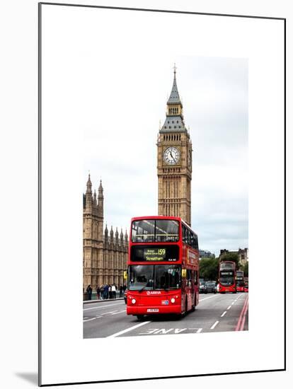 London Red Bus and Big Ben - London - UK - England - United Kingdom - Europe-Philippe Hugonnard-Mounted Art Print