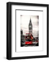 London Red Bus and Big Ben - London - UK - England - United Kingdom - Europe-Philippe Hugonnard-Framed Art Print