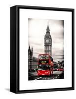 London Red Bus and Big Ben - London - UK - England - United Kingdom - Europe-Philippe Hugonnard-Framed Stretched Canvas