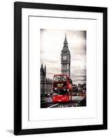 London Red Bus and Big Ben - London - UK - England - United Kingdom - Europe-Philippe Hugonnard-Framed Art Print