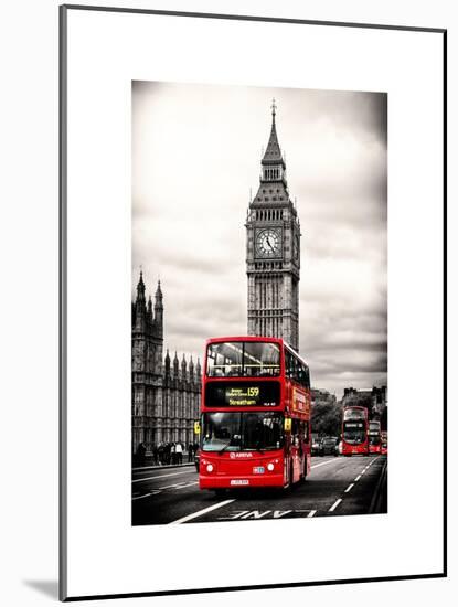 London Red Bus and Big Ben - London - UK - England - United Kingdom - Europe-Philippe Hugonnard-Mounted Art Print