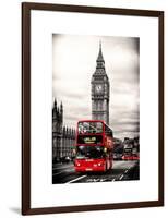 London Red Bus and Big Ben - London - UK - England - United Kingdom - Europe-Philippe Hugonnard-Framed Art Print