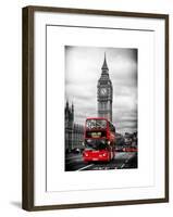 London Red Bus and Big Ben - London - UK - England - United Kingdom - Europe-Philippe Hugonnard-Framed Art Print