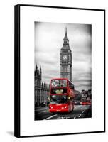 London Red Bus and Big Ben - London - UK - England - United Kingdom - Europe-Philippe Hugonnard-Framed Stretched Canvas