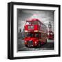 London Red Busses-Melanie Viola-Framed Art Print