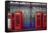 London Red Phone Boxes, Smithfield Market, London, England, United Kingdom, Europe-Mark Mawson-Framed Stretched Canvas