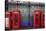 London Red Phone Boxes, Smithfield Market, London, England, United Kingdom, Europe-Mark Mawson-Stretched Canvas