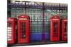 London Red Phone Boxes, Smithfield Market, London, England, United Kingdom, Europe-Mark Mawson-Mounted Photographic Print