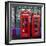 London Red Phone Boxes, Smithfield Market, London, England, United Kingdom, Europe-Mark Mawson-Framed Photographic Print