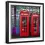 London Red Phone Boxes, Smithfield Market, London, England, United Kingdom, Europe-Mark Mawson-Framed Photographic Print