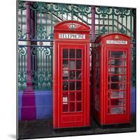 London Red Phone Boxes, Smithfield Market, London, England, United Kingdom, Europe-Mark Mawson-Mounted Photographic Print