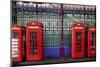 London Red Phone Boxes, Smithfield Market, London, England, United Kingdom, Europe-Mark Mawson-Mounted Photographic Print