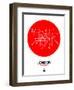 London Red Subway Map-NaxArt-Framed Art Print