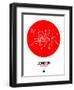 London Red Subway Map-NaxArt-Framed Art Print