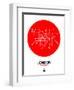 London Red Subway Map-NaxArt-Framed Art Print