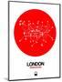 London Red Subway Map-NaxArt-Mounted Art Print