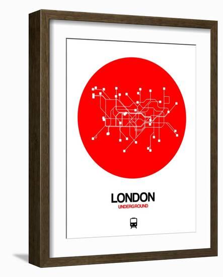 London Red Subway Map-NaxArt-Framed Art Print