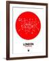 London Red Subway Map-NaxArt-Framed Art Print