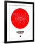 London Red Subway Map-NaxArt-Framed Art Print
