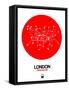 London Red Subway Map-NaxArt-Framed Stretched Canvas