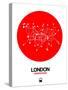 London Red Subway Map-NaxArt-Stretched Canvas