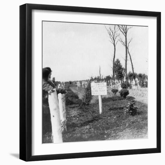 London Rifle Brigade Cemetery, Ploegsteert, Belgium, World War I, C1918-Nightingale & Co-Framed Giclee Print