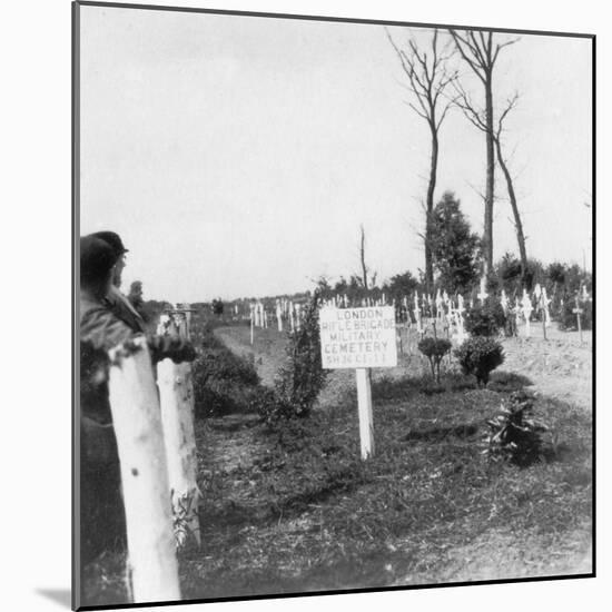 London Rifle Brigade Cemetery, Ploegsteert, Belgium, World War I, C1918-Nightingale & Co-Mounted Giclee Print