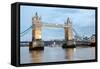 London River Thames and Tower Bridge International Landmark of England United Kingdom at Dusk-vichie81-Framed Stretched Canvas
