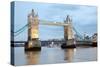 London River Thames and Tower Bridge International Landmark of England United Kingdom at Dusk-vichie81-Stretched Canvas