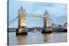 London River Thames and Tower Bridge International Landmark of England United Kingdom at Dusk-vichie81-Stretched Canvas