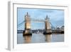 London River Thames and Tower Bridge International Landmark of England United Kingdom at Dusk-vichie81-Framed Photographic Print