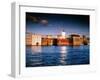 London River Thames the City Shoreline Sunset in Winter-null-Framed Photographic Print