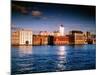 London River Thames the City Shoreline Sunset in Winter-null-Mounted Photographic Print