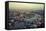 London Rooftop View Panorama at Sunset with Urban Architectures and Thames River.-Songquan Deng-Framed Stretched Canvas