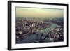 London Rooftop View Panorama at Sunset with Urban Architectures and Thames River.-Songquan Deng-Framed Photographic Print